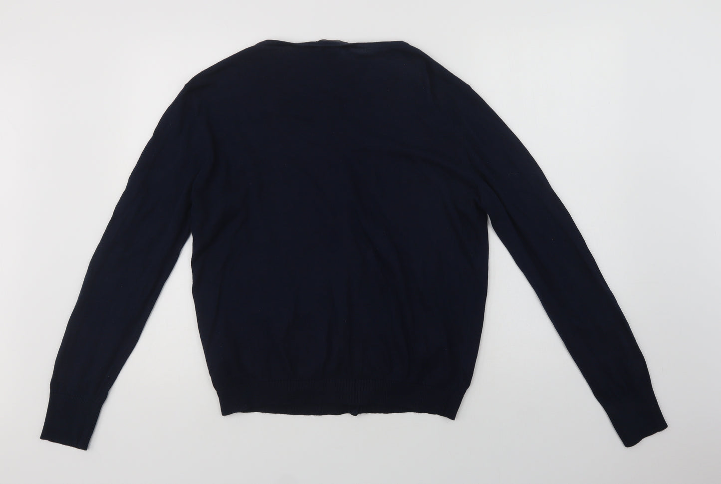 Primark Womens Blue Crew Neck  Cotton Cardigan Jumper Size 18
