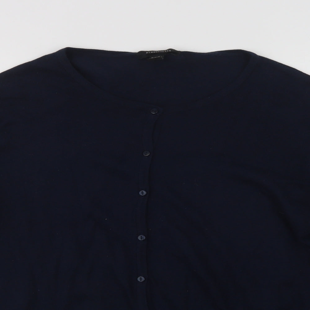 Primark Womens Blue Crew Neck  Cotton Cardigan Jumper Size 18