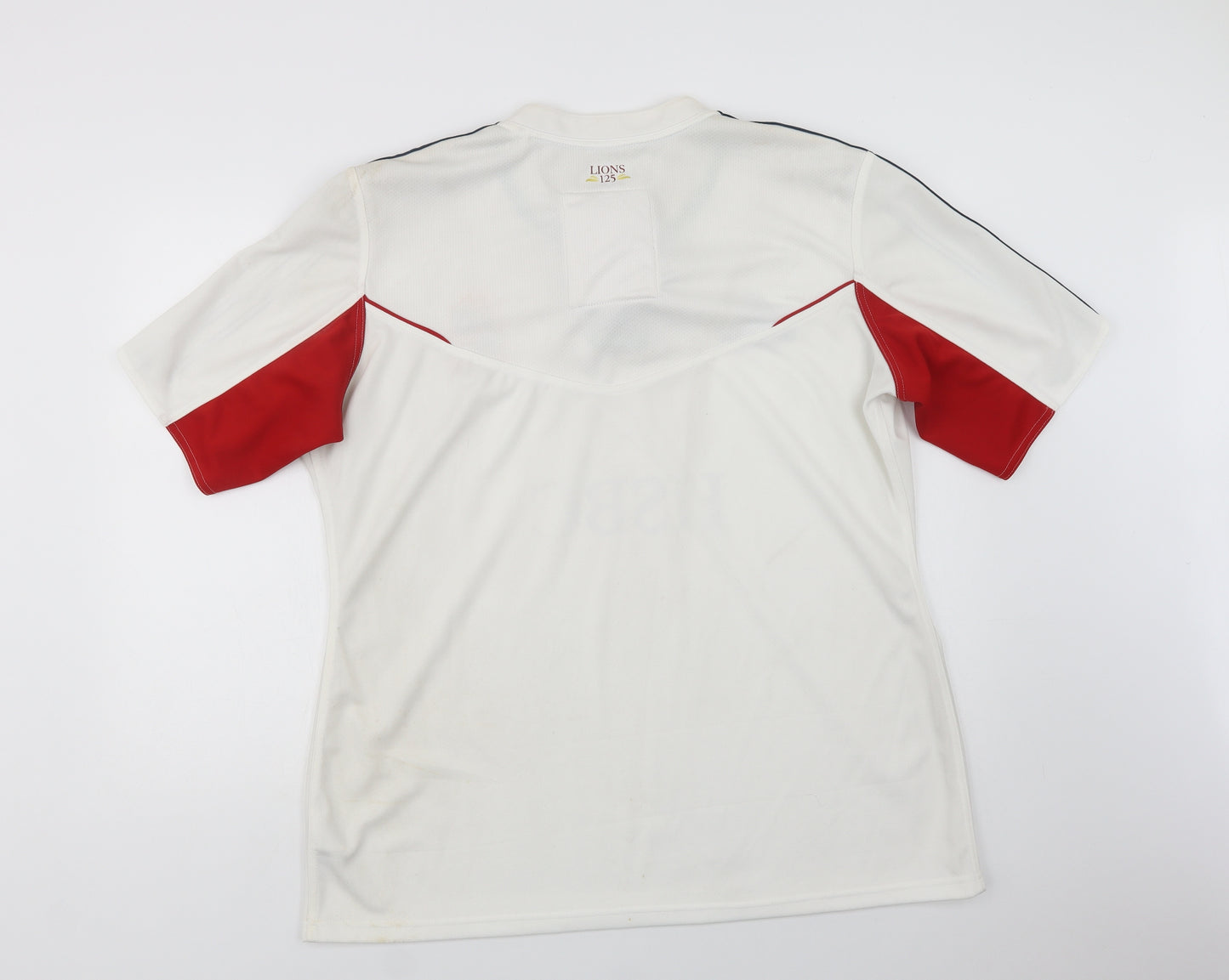 adidas Mens White  Polyester Jersey T-Shirt Size XL V-Neck  - Australia