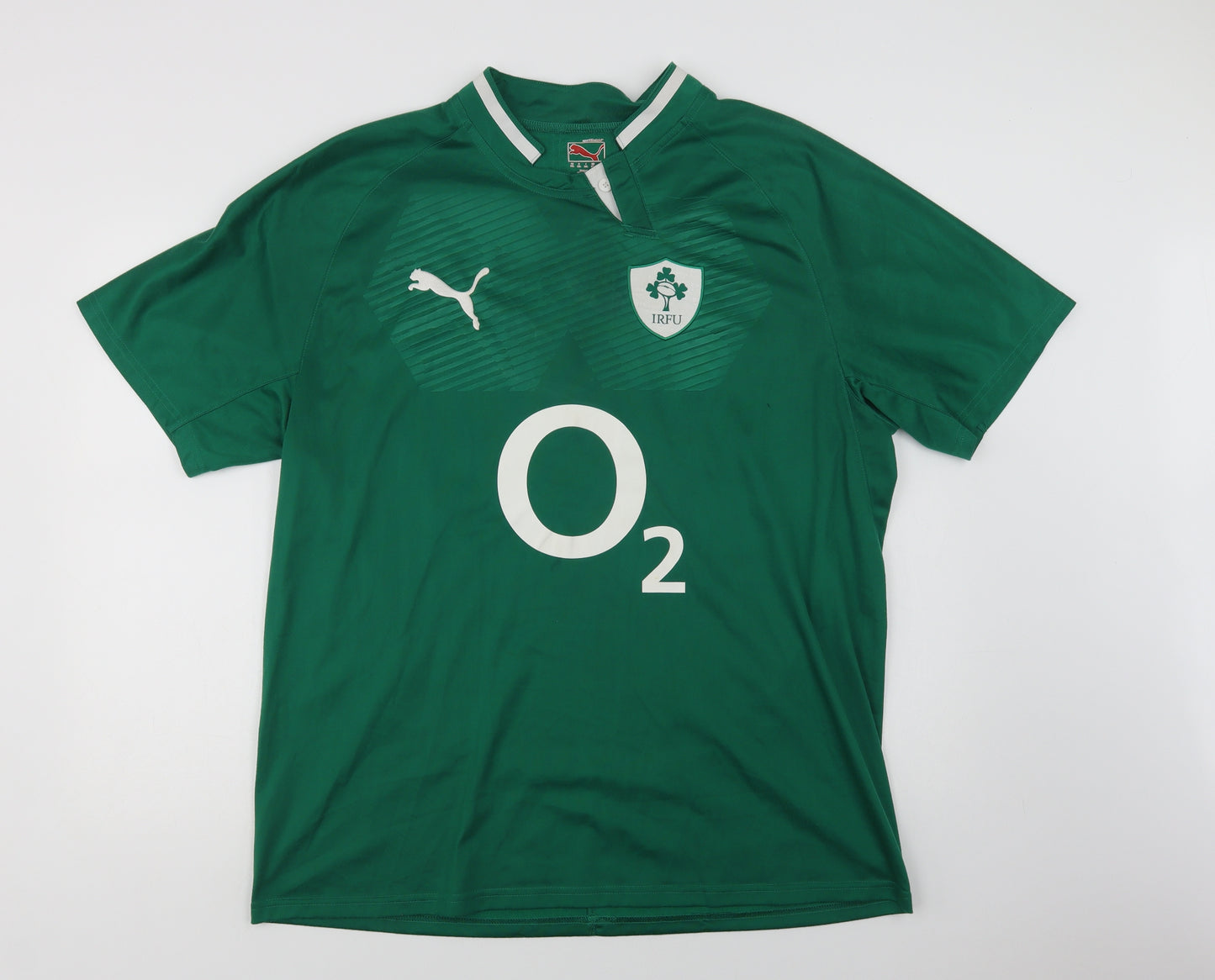 PUMA Mens Green  Polyester Jersey T-Shirt Size 2XL Crew Neck  - Ireland