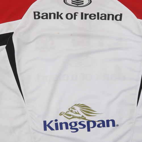 Kukri Mens White  Polyacrylate Fibre Cropped T-Shirt Size XL V-Neck  - Ulster Rugby