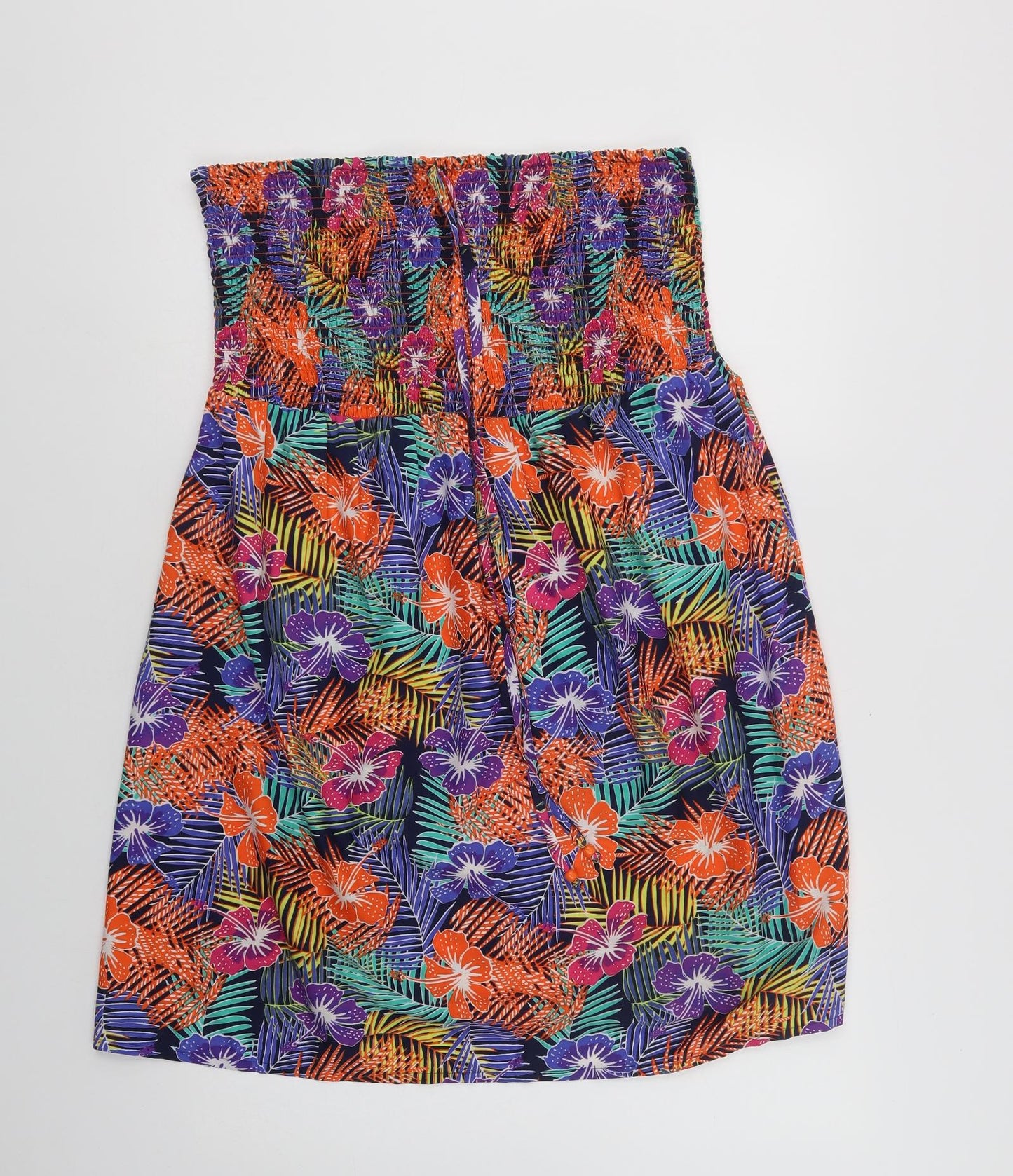 George Womens Multicoloured Floral Polyester Mini  Size L  Off the Shoulder
