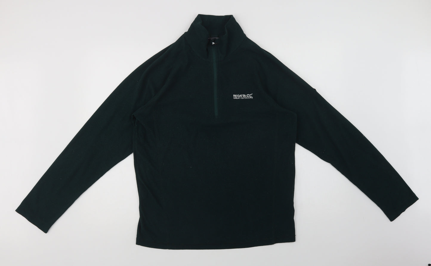 Regatta Mens Green  Polyester Henley Sweatshirt Size M