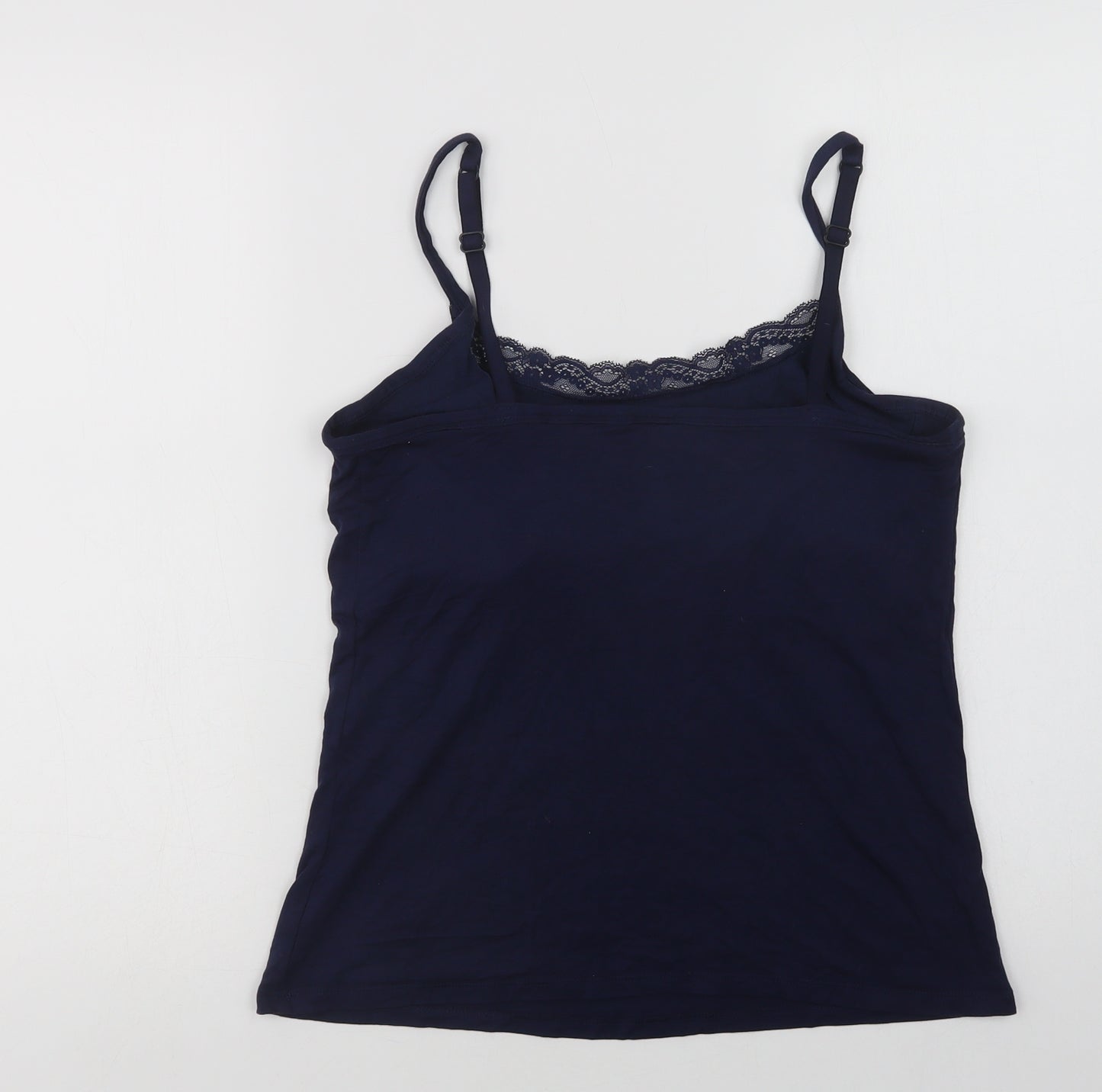 F&F Womens Blue  Modal Cami Pyjama Set Size 12   - Lace Detail