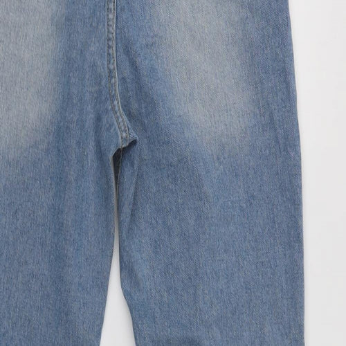 In the Style Womens Blue  Cotton Boyfriend Jeans Size 10 L28 in Regular Button