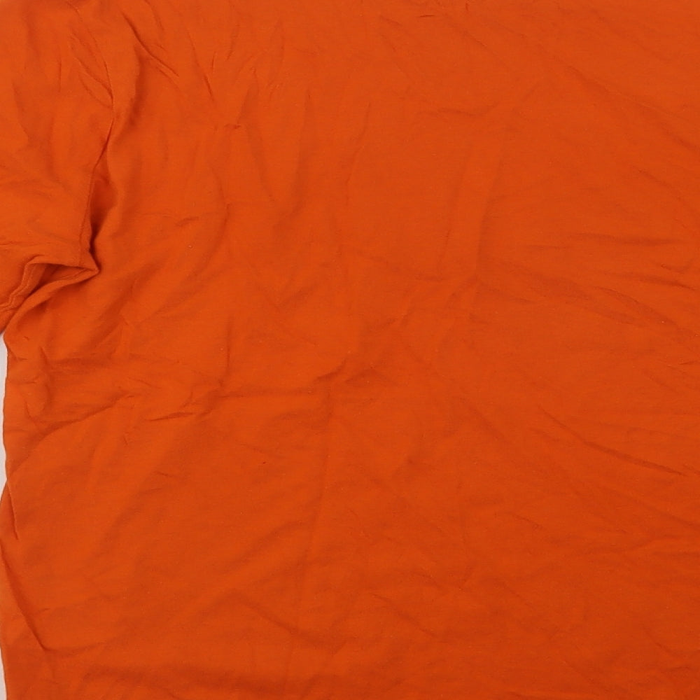 Gap Boys Orange  Cotton Basic T-Shirt Size 13-14 Years Crew Neck  - Let's Explore
