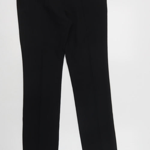 South Womens Black  Polyester Dress Pants Trousers Size 8 L31 in Regular Hook & Loop