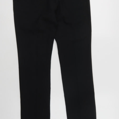 South Womens Black  Polyester Dress Pants Trousers Size 8 L31 in Regular Hook & Loop