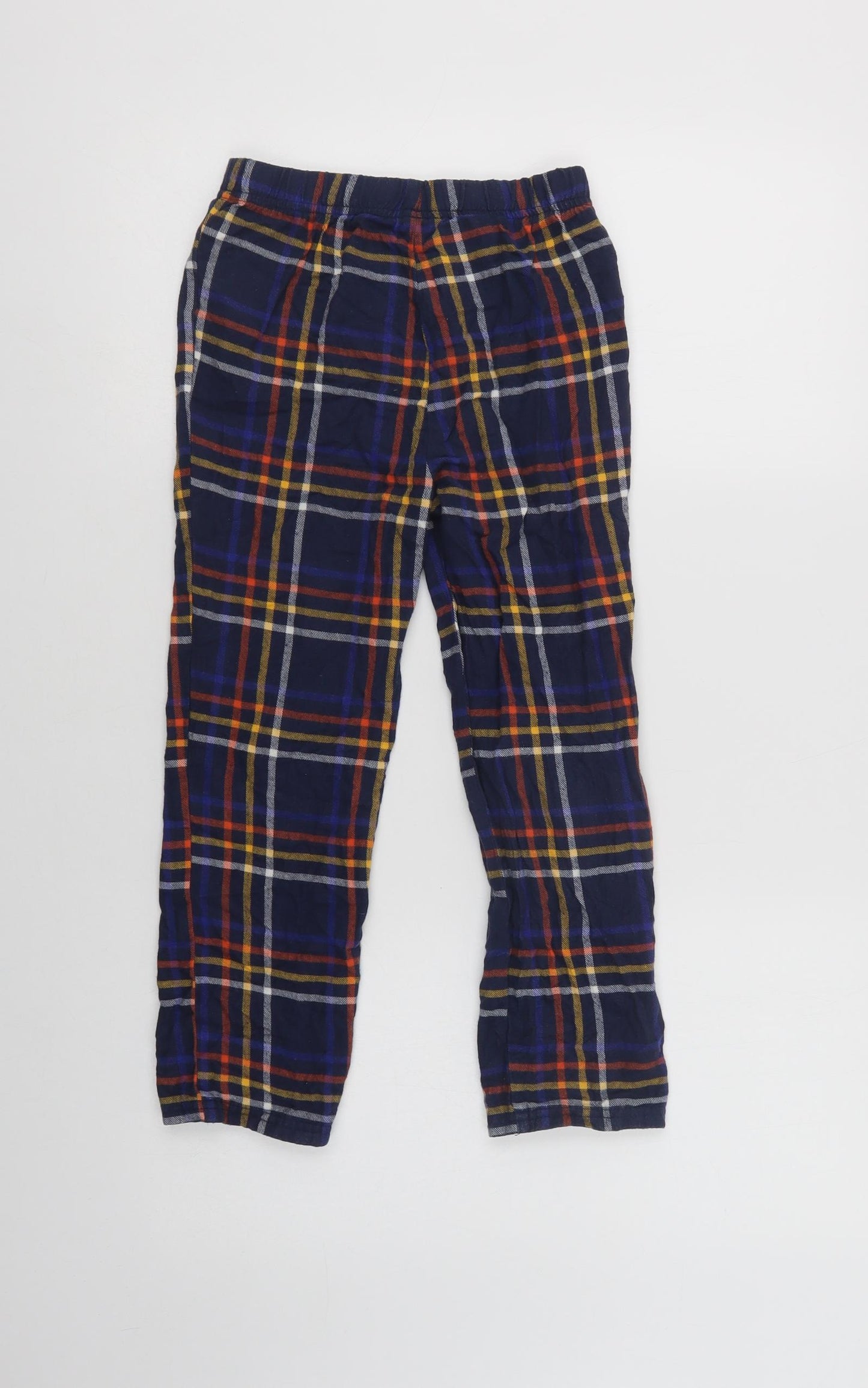 Blue Zoo Boys Blue Check Cotton  Pyjama Pants Size 7-8 Years