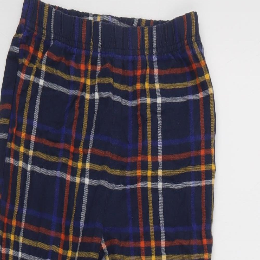 Blue Zoo Boys Blue Check Cotton  Pyjama Pants Size 7-8 Years