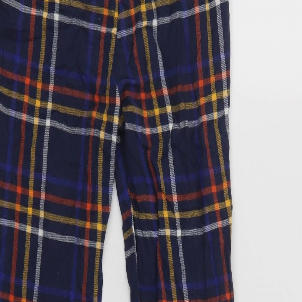 Blue Zoo Boys Blue Check Cotton  Pyjama Pants Size 7-8 Years