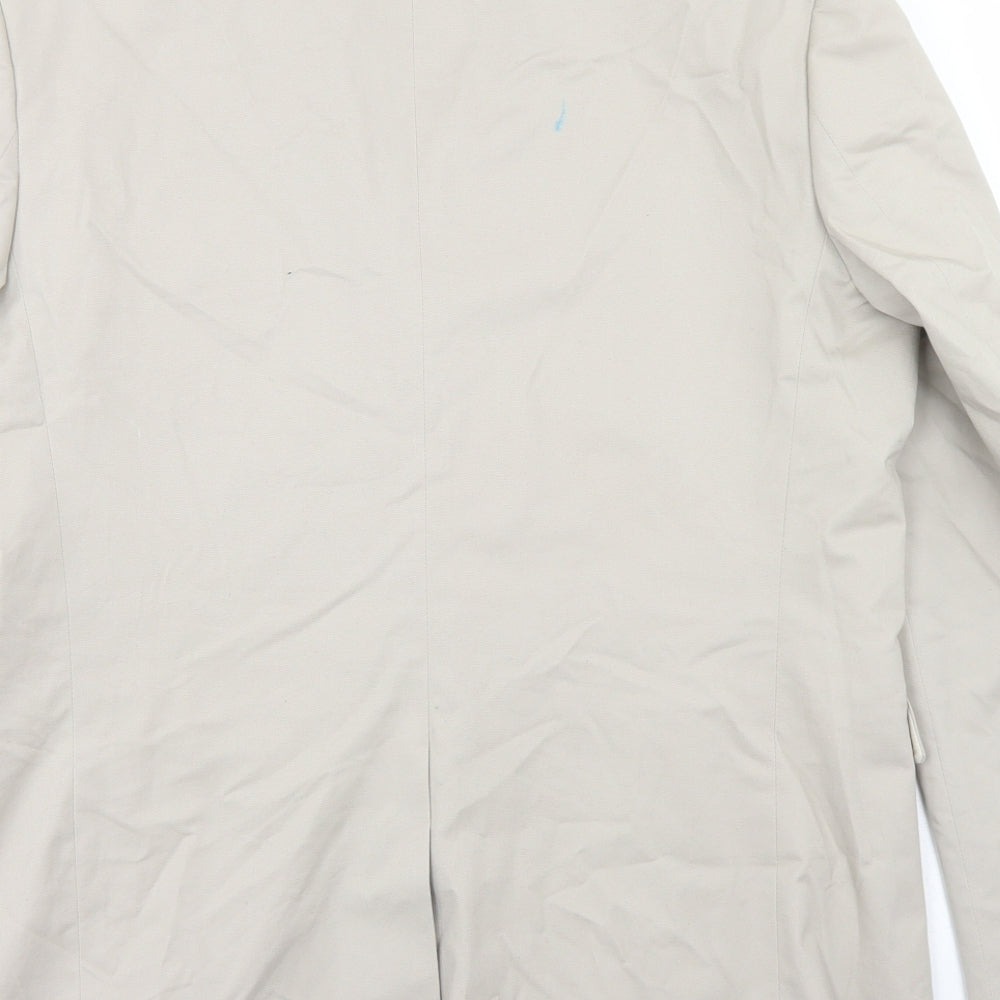 Cedar Wood State Mens Beige  Cotton Jacket Blazer Size 42