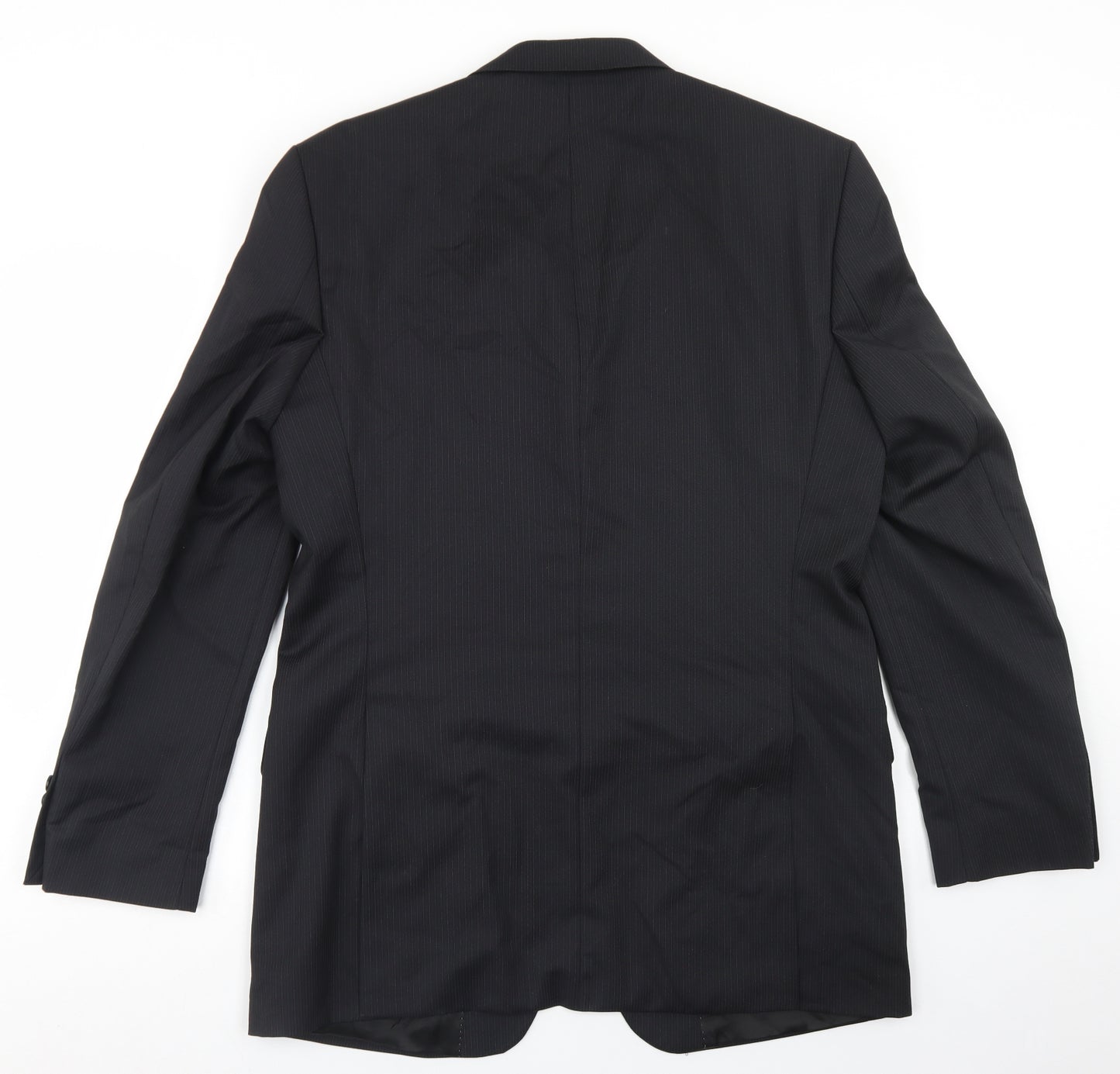 NEXT Mens Black Striped Wool Jacket Blazer Size 40
