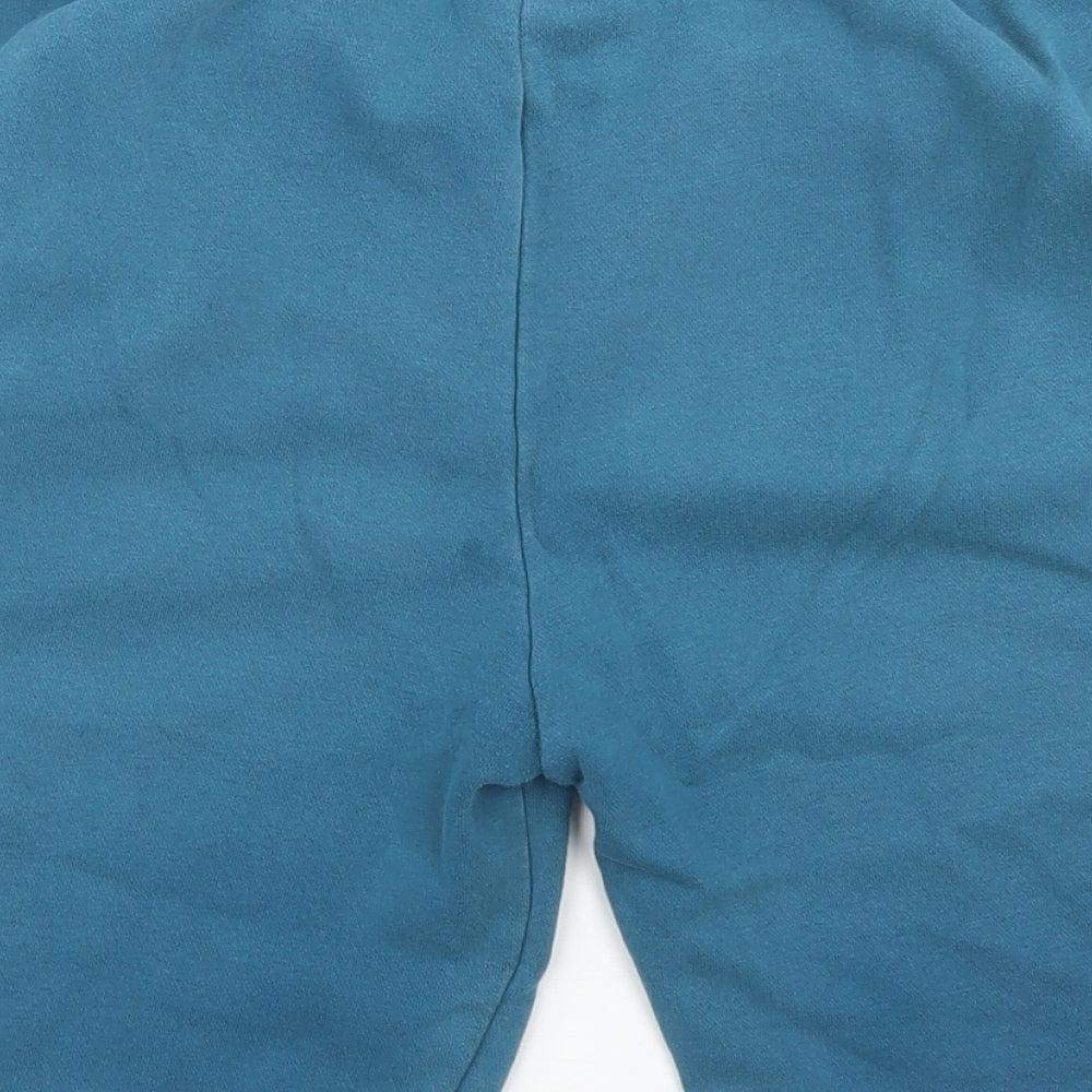 George Boys Blue  Cotton Sweat Shorts Size 15-16 Years  Regular Drawstring