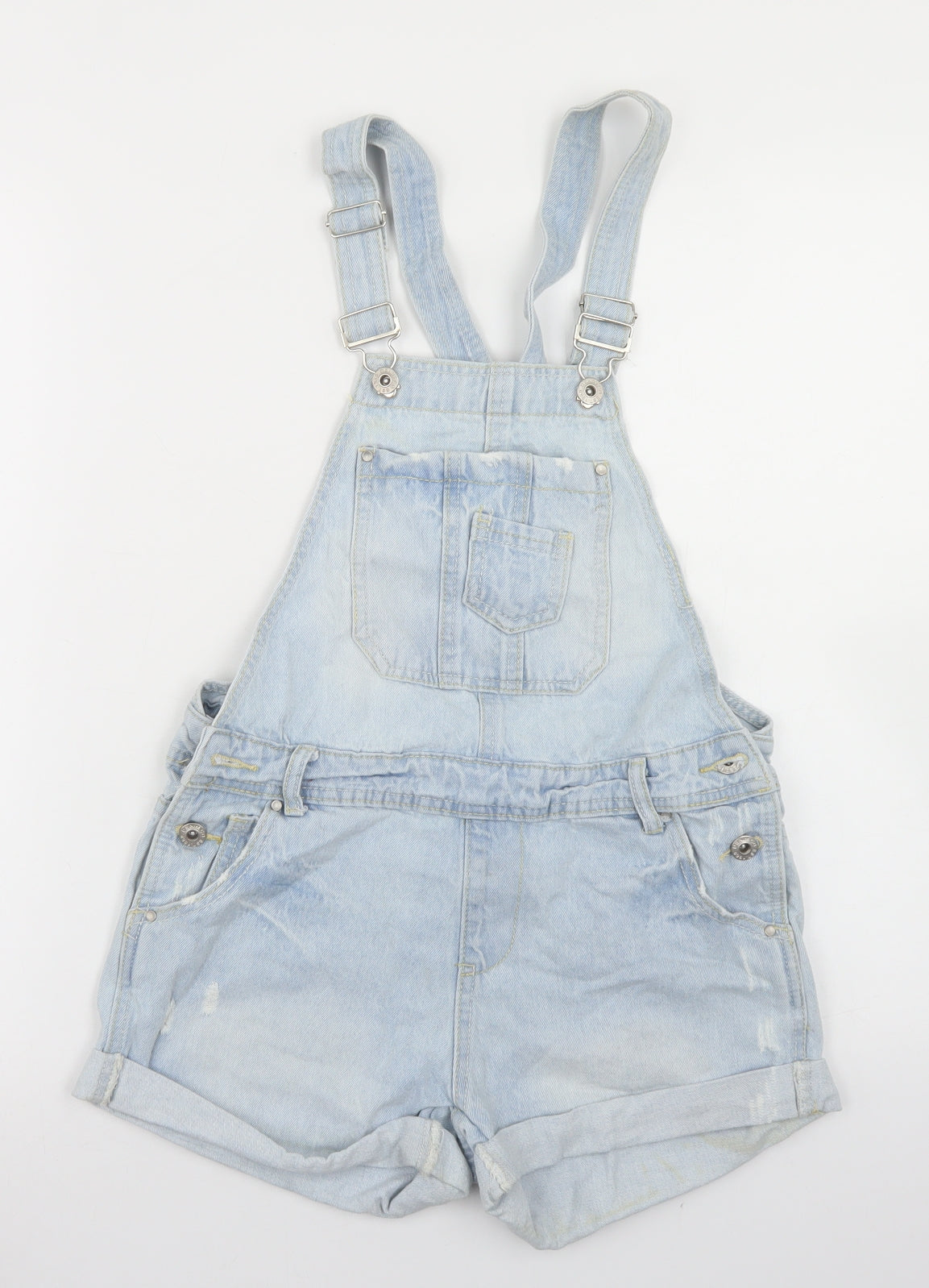 Denim Co Womens Blue  Cotton Dungaree One-Piece Size 6  Button
