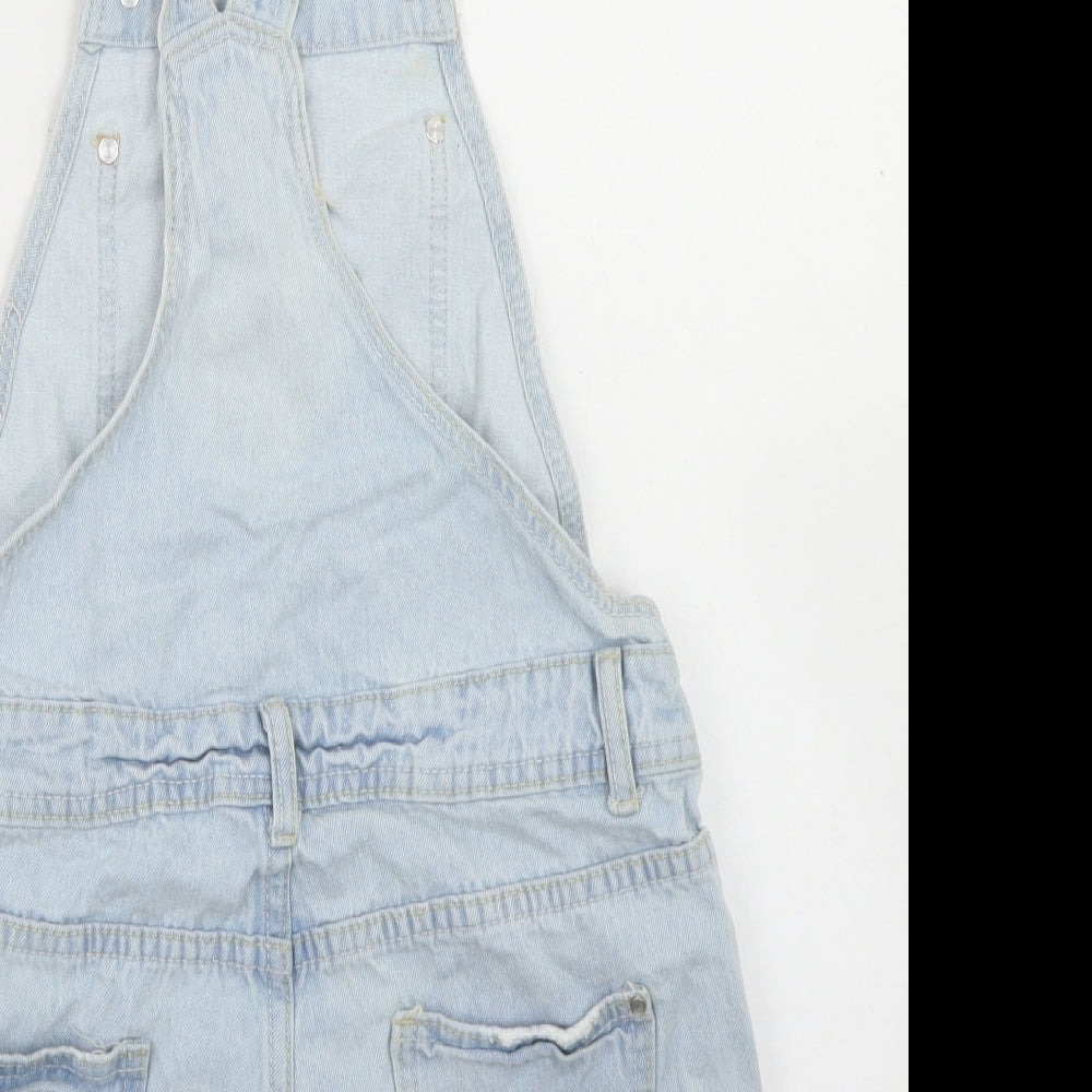 Denim Co Womens Blue  Cotton Dungaree One-Piece Size 6  Button