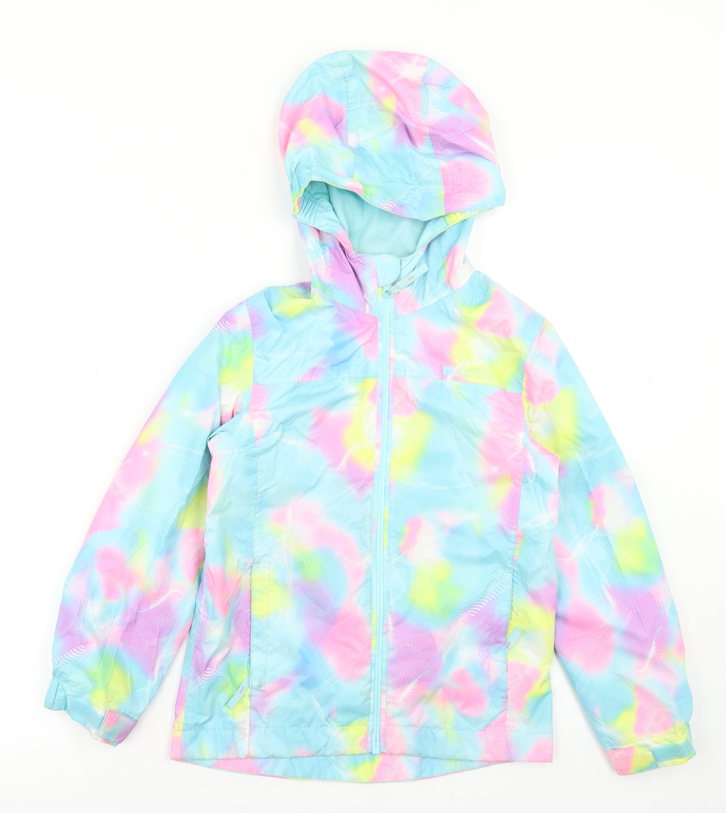 Mountain Warehouse Girls Blue Tie Dye  Windbreaker Jacket Size 7-8 Years  Zip