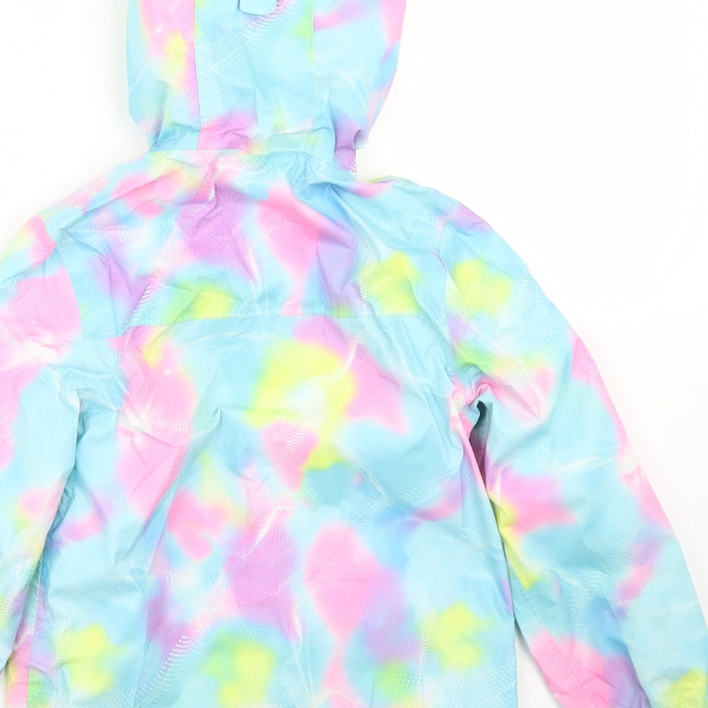 Mountain Warehouse Girls Blue Tie Dye  Windbreaker Jacket Size 7-8 Years  Zip