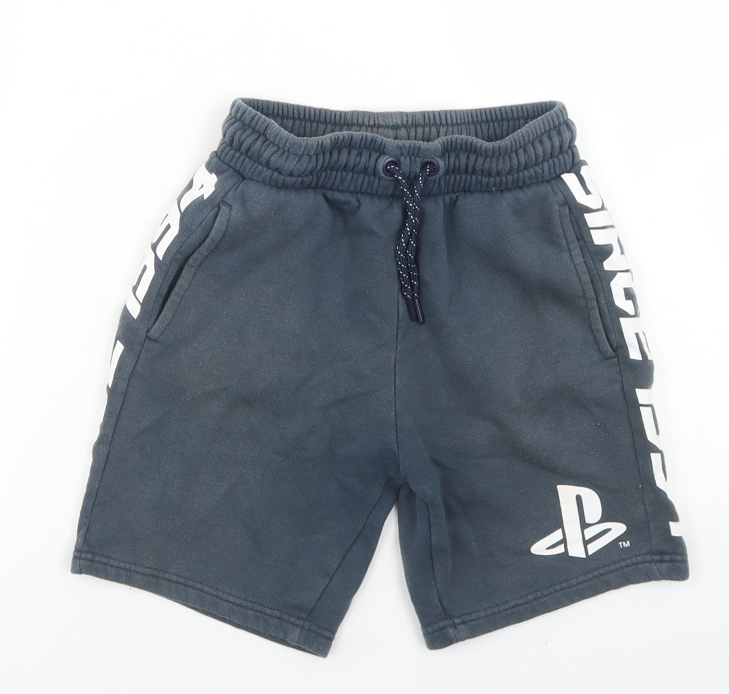 George Boys Grey  Cotton Sweat Shorts Size 9-10 Years  Regular Drawstring - PlayStation
