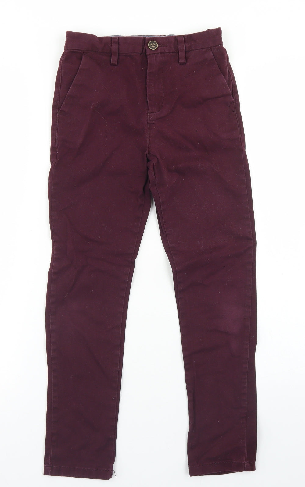 NEXT Boys Purple  Cotton Chino Trousers Size 9 Months  Regular Button