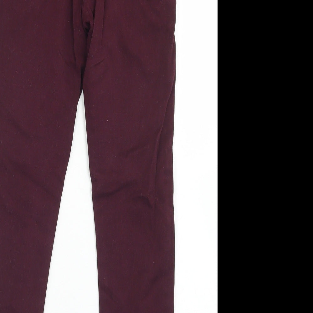 NEXT Boys Purple  Cotton Chino Trousers Size 9 Months  Regular Button