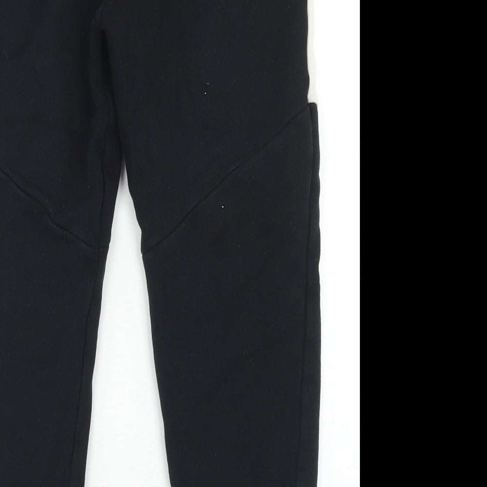NEXT Boys Black  Cotton Jogger Trousers Size 10 Years  Regular Drawstring