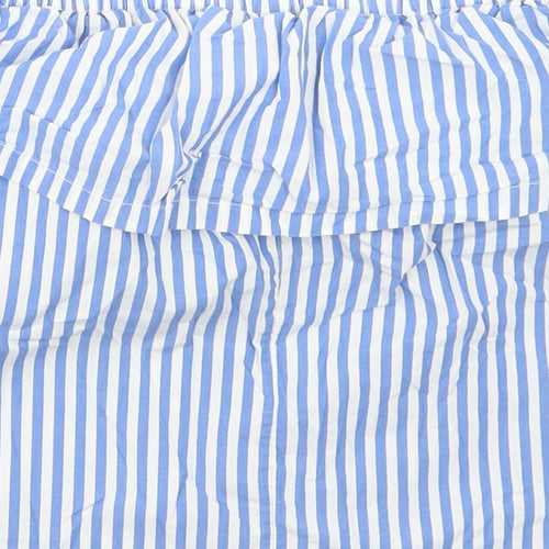 H&M Womens Blue Striped Cotton Straight & Pencil Skirt Size 4