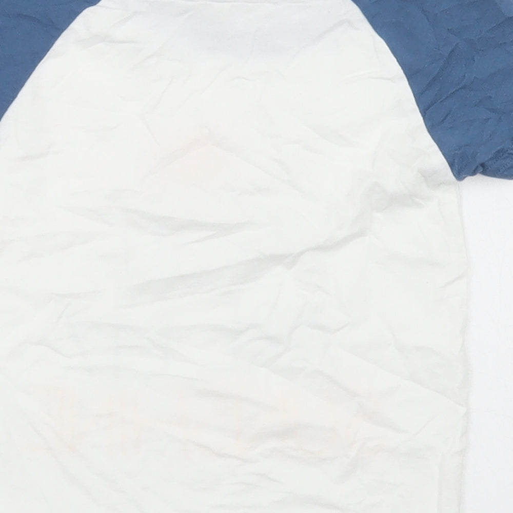 Preworn Boys White Colourblock Polyester Basic T-Shirt Size 3 Years Crew Neck  - You Are My sunshine