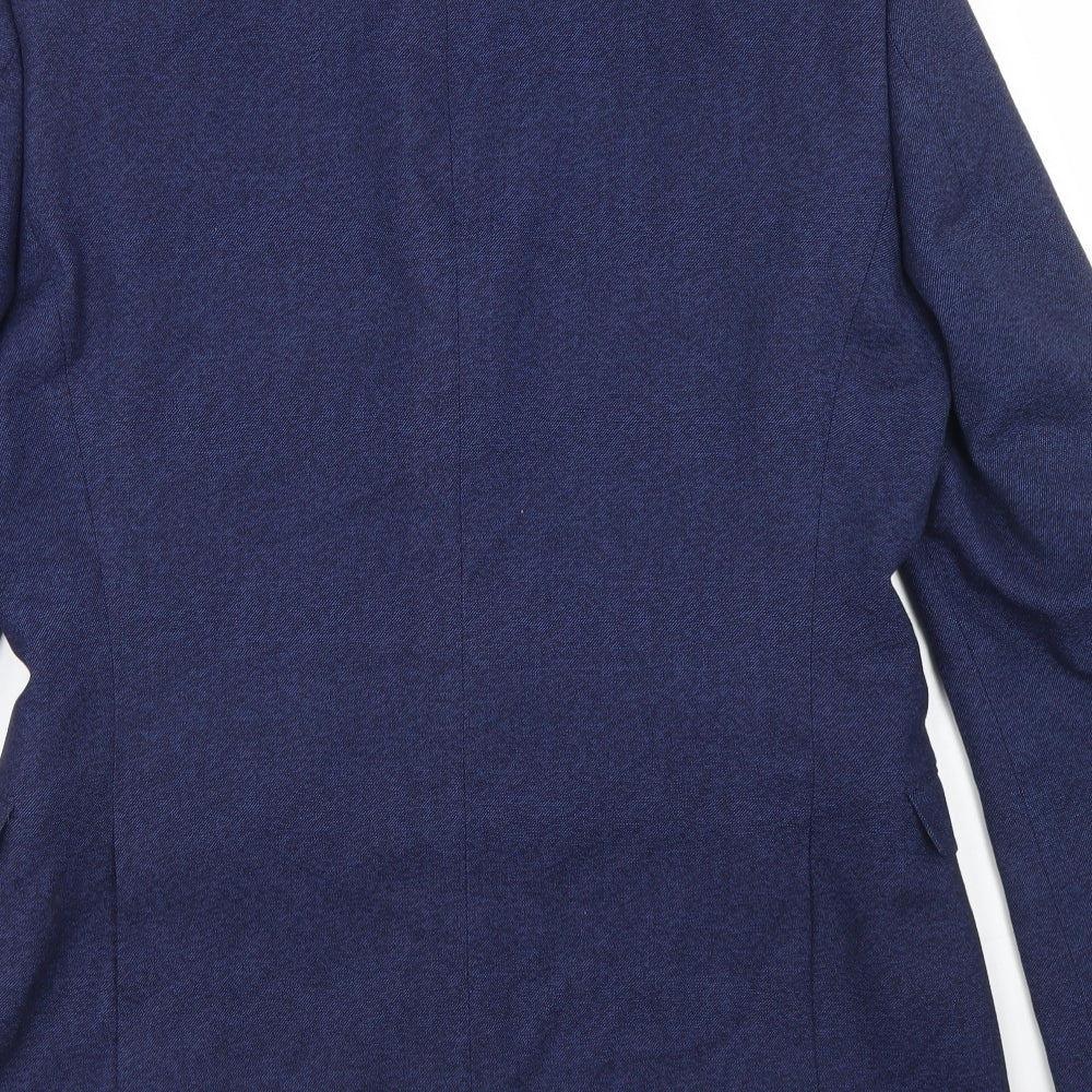 OneSix5ive Mens Blue  Polyester Jacket Blazer Size 40
