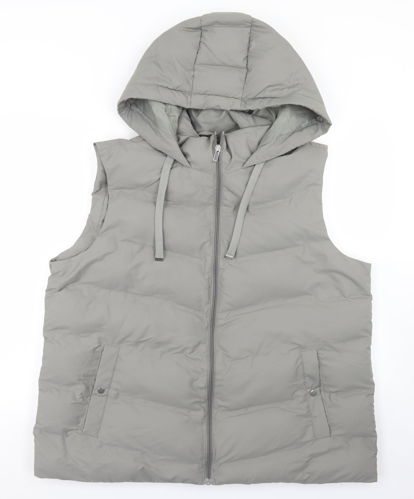 Primark Womens Grey   Gilet Coat Size XL  Zip