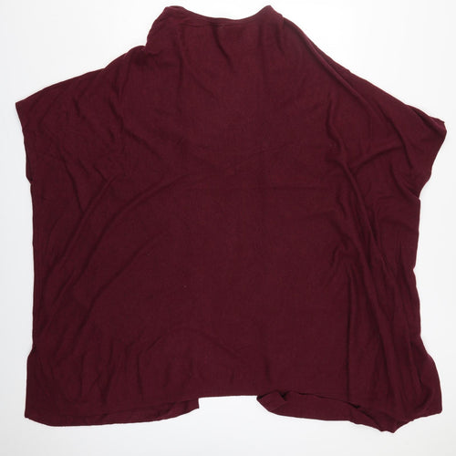 NEXT Womens Red V-Neck  Viscose Cardigan Jumper Size XS