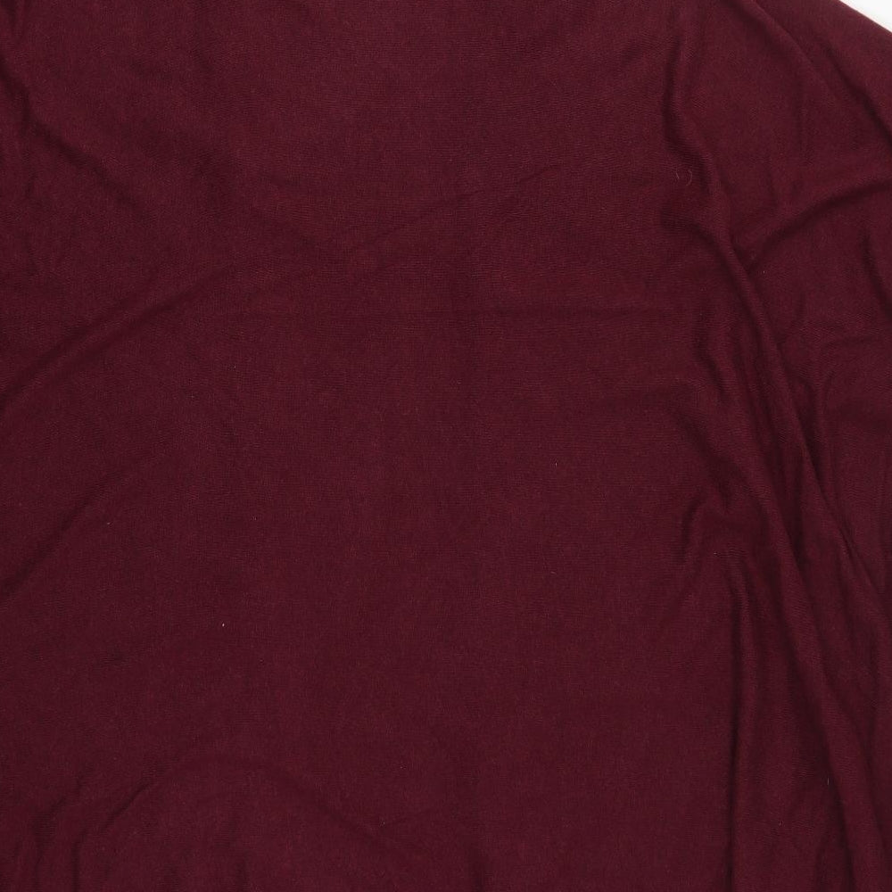 NEXT Womens Red V-Neck  Viscose Cardigan Jumper Size XS