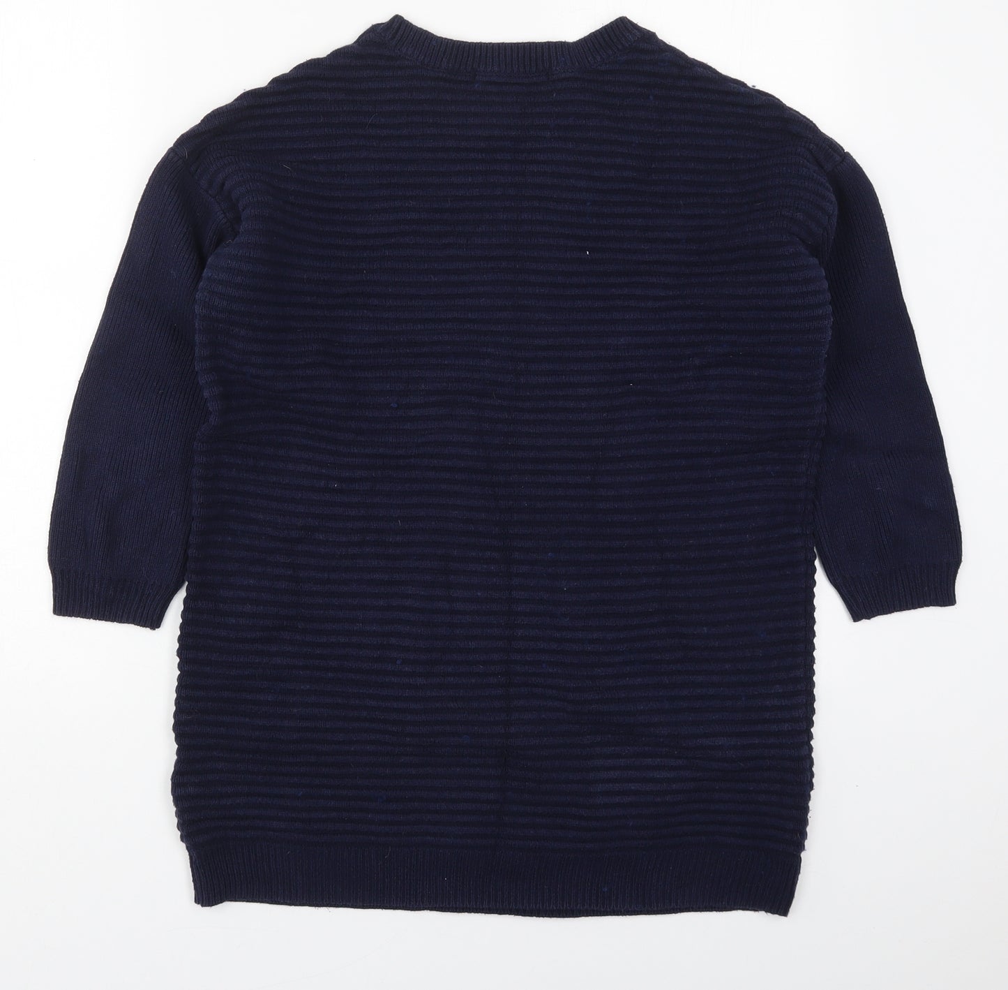 George Womens Blue Round Neck  Cotton Pullover Jumper Size 12