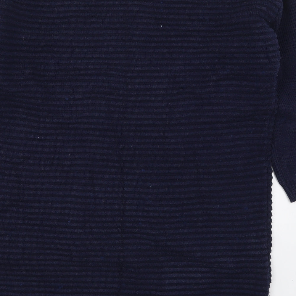 George Womens Blue Round Neck  Cotton Pullover Jumper Size 12