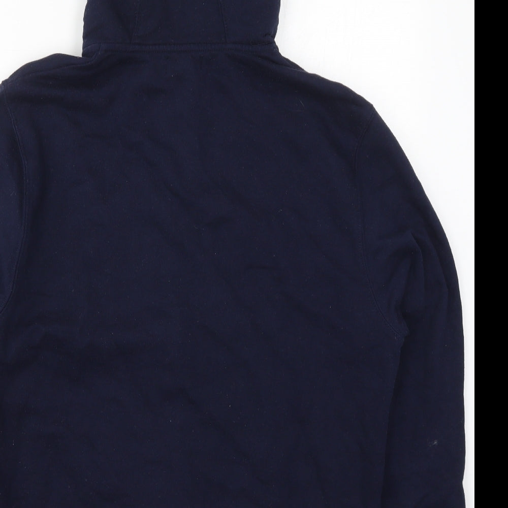 George Mens Blue  Cotton Full Zip Hoodie Size M