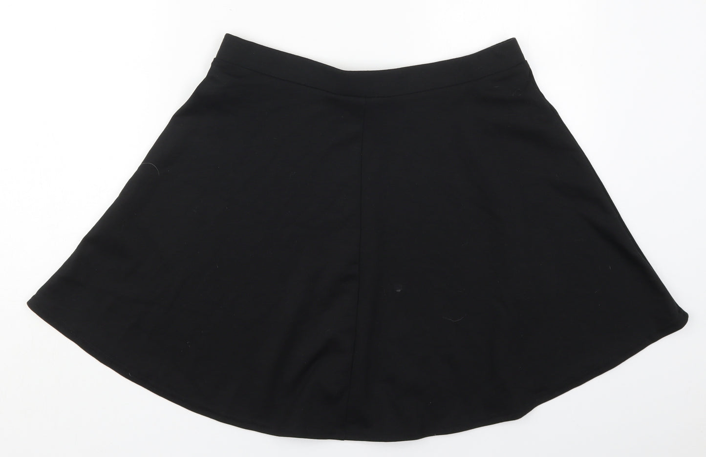 New Look Womens Black  Polyester Skater Skirt Size 16