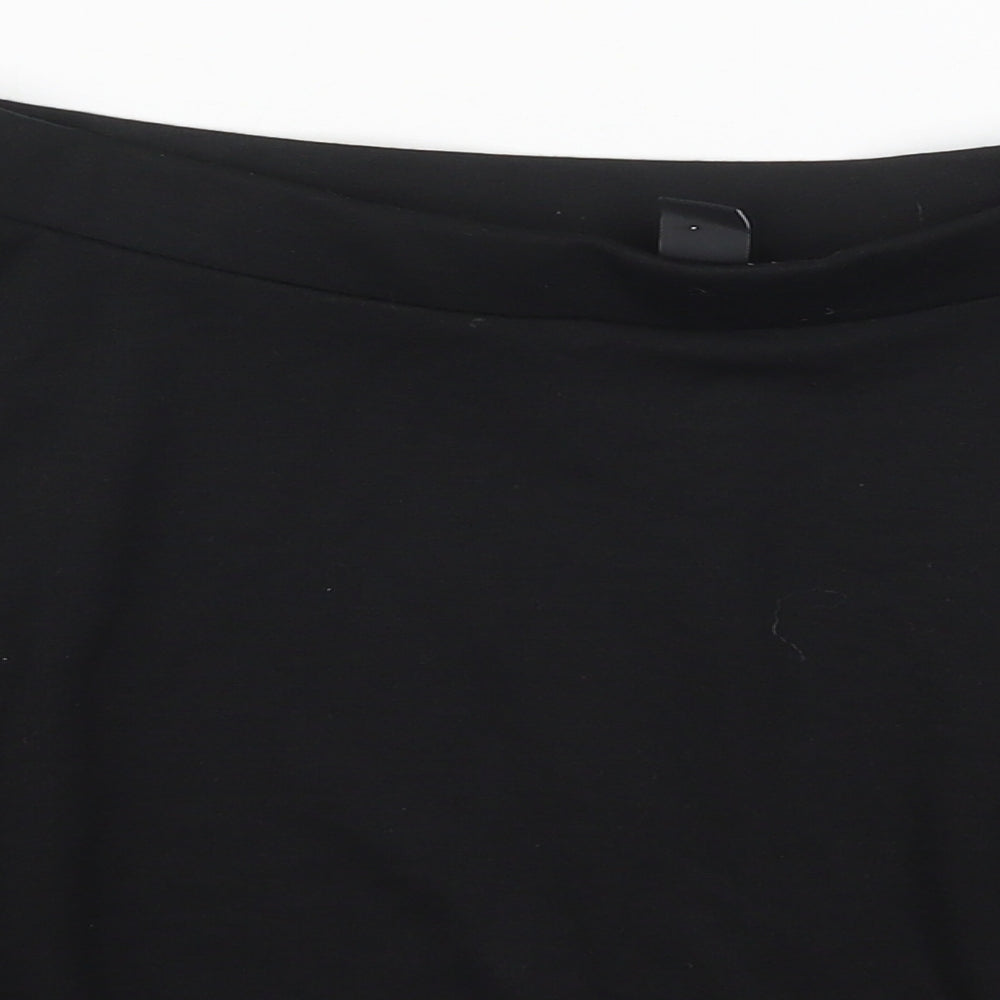 New Look Womens Black  Polyester Skater Skirt Size 16