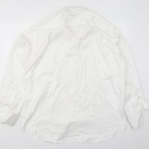 Debenhams Mens White  Cotton  Dress Shirt Size 18 Collared Button