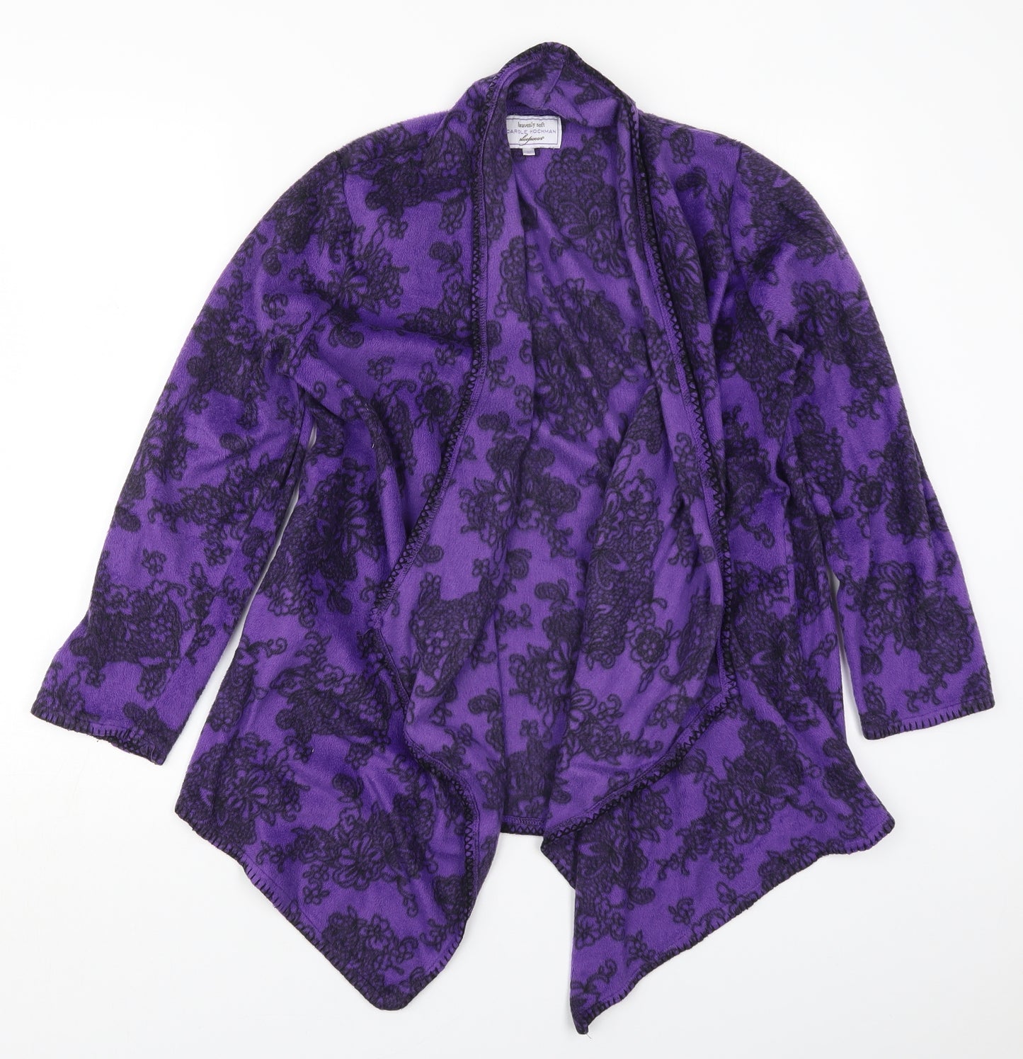 Carole Hochman Womens Purple Floral Polyester Cami Robe Size M