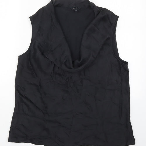 Hobbs Womens Black  Silk Basic Blouse Size 16 Cowl Neck