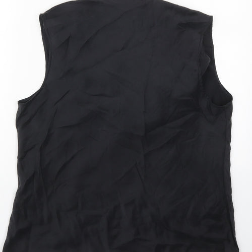 Hobbs Womens Black  Silk Basic Blouse Size 16 Cowl Neck