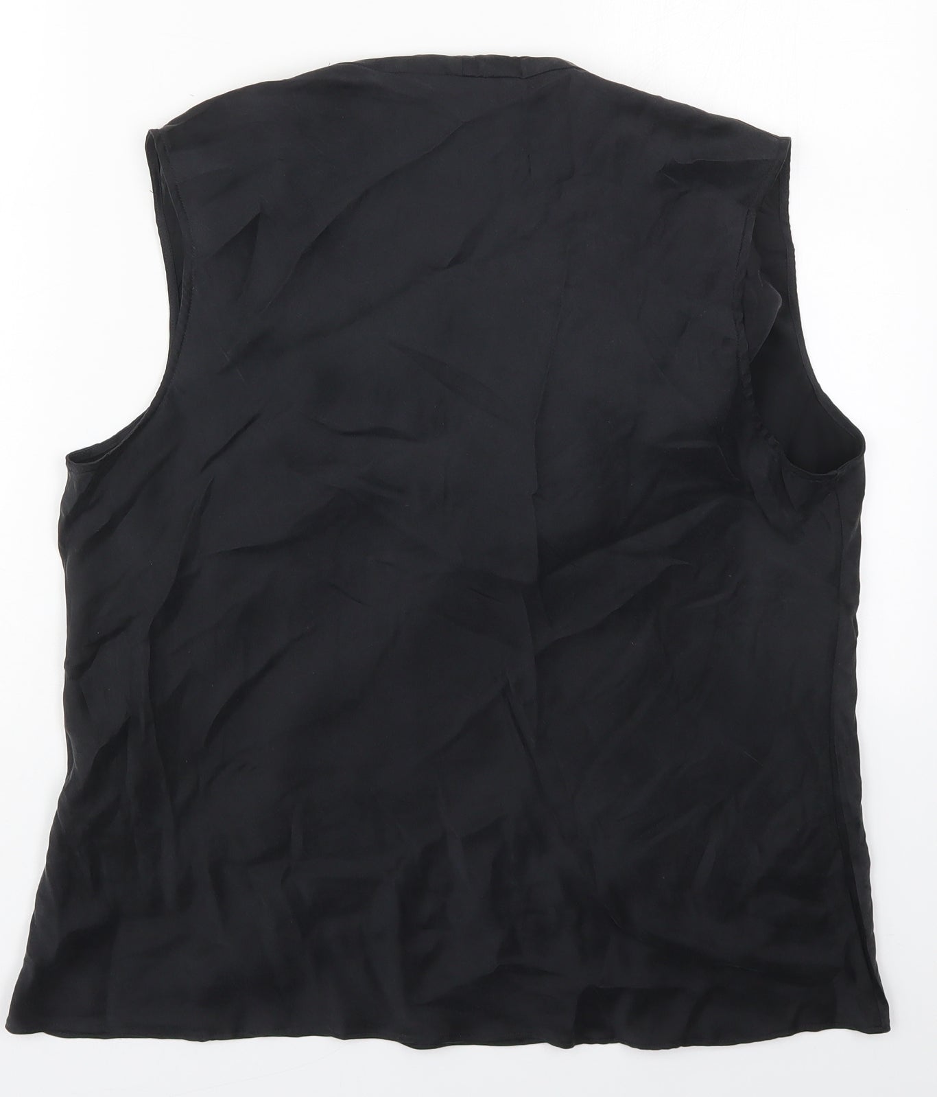 Hobbs Womens Black  Silk Basic Blouse Size 16 Cowl Neck