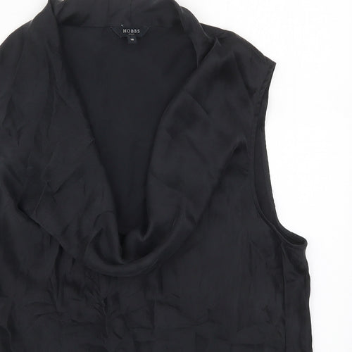 Hobbs Womens Black  Silk Basic Blouse Size 16 Cowl Neck