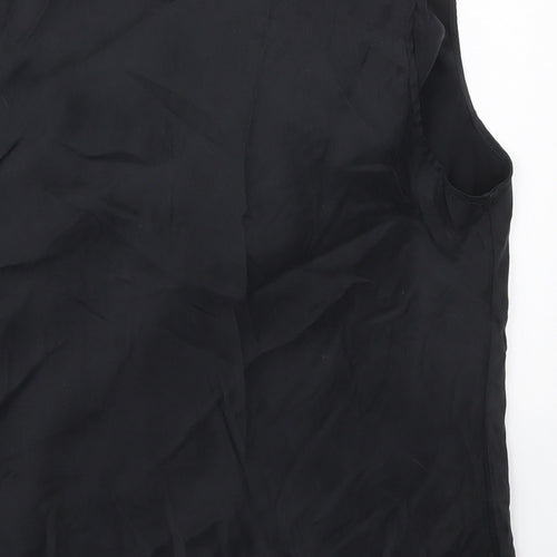 Hobbs Womens Black  Silk Basic Blouse Size 16 Cowl Neck