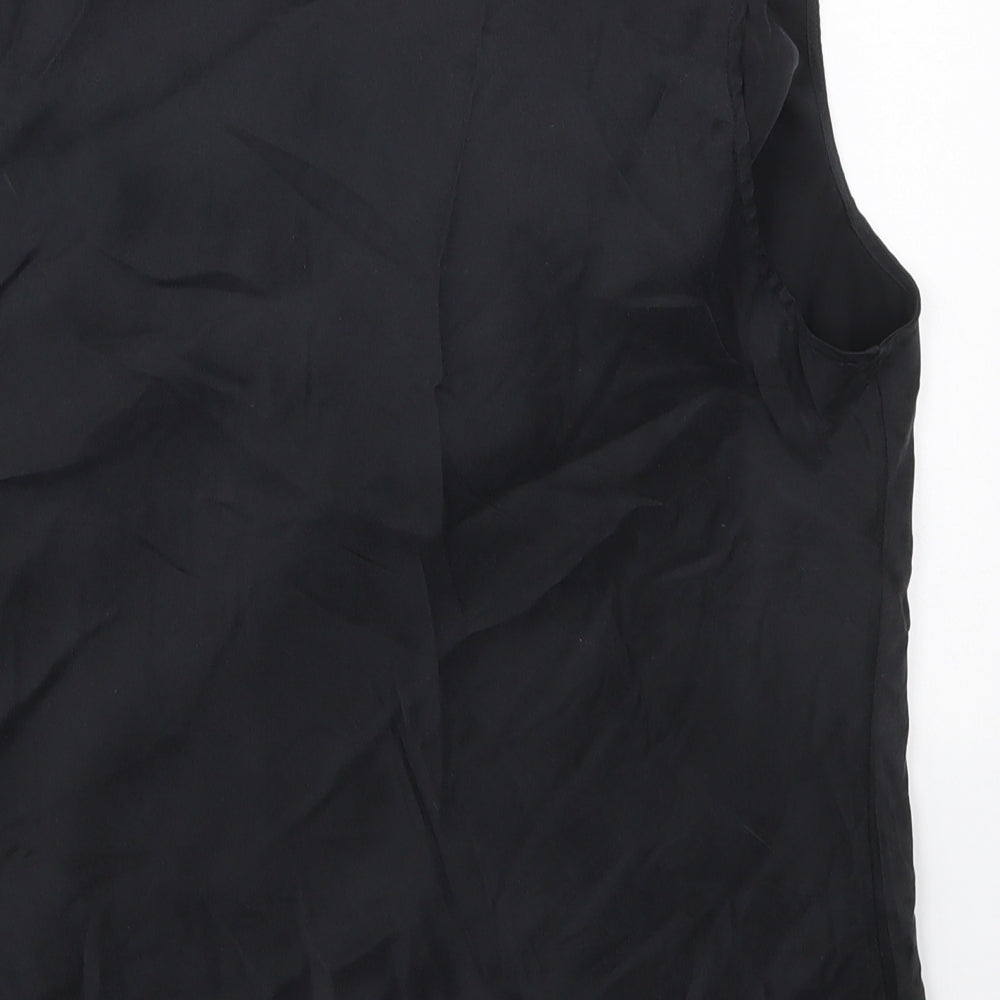 Hobbs Womens Black  Silk Basic Blouse Size 16 Cowl Neck