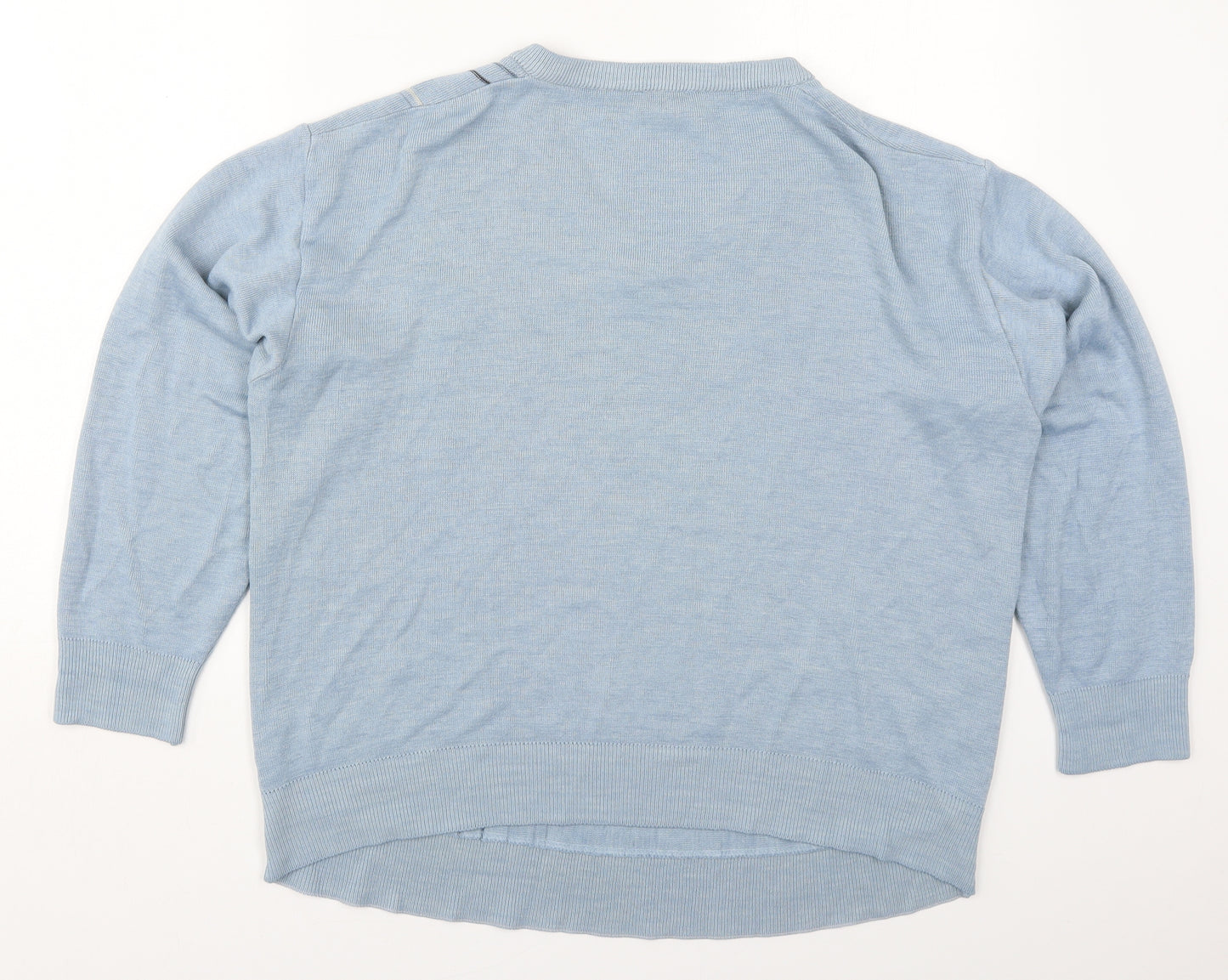 Gabicci Mens Blue V-Neck Argyle/Diamond Acrylic Pullover Jumper Size XL