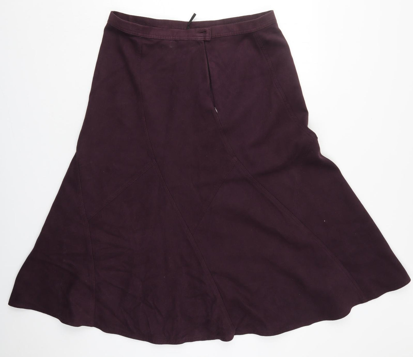 Marks and Spencer Womens Purple  Polyester Skater Skirt Size 18   Zip