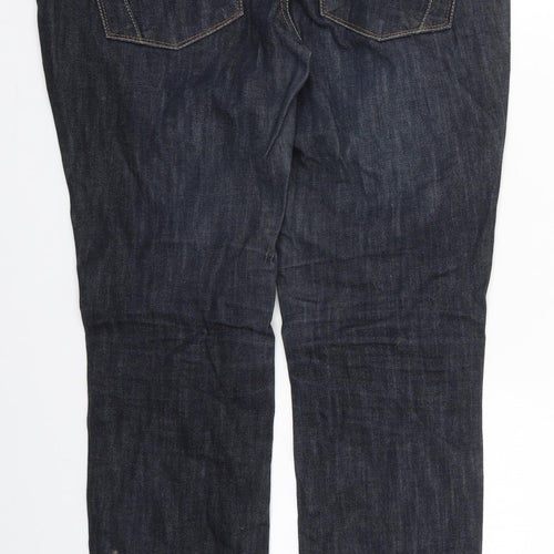 NEXT Womens Blue  Cotton Skinny Jeans Size 12 L30 in Regular Button