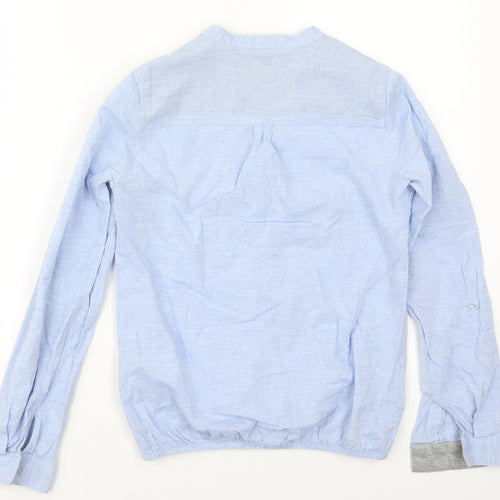 RESERVED Womens Blue  Cotton Basic Button-Up Size 6 Henley