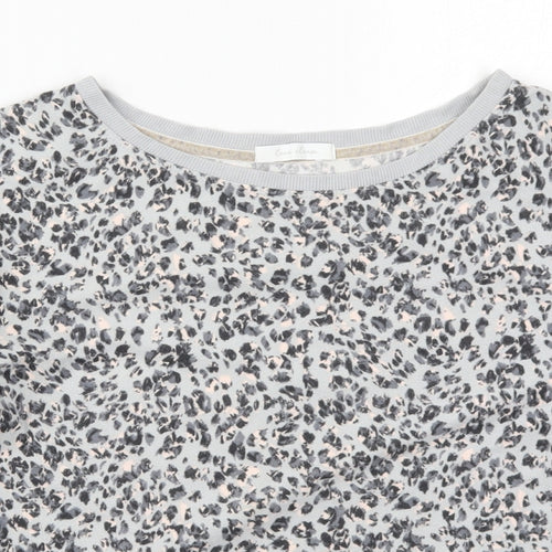 Marks and Spencer Womens Grey Animal Print Polyester Top Pyjama Top Size 12